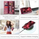 Samsung Galaxy S24+ Caseme 008 2-i-1 Multifunksjonell Lommebok-deksel Rød