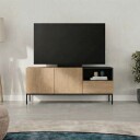 Morlen TV benk 140 cm   Naturlig eik tre Svart