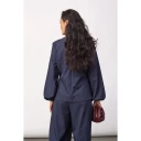 Co" Couture Lunacc Tie Blouse   NAVY   M