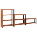  Bokhylle 3 pcs Brun 80 x 30 x 110 cm Massivt akasietre