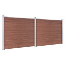 vidaXL Gjerdepanelsett WPC 353x146 cm brun