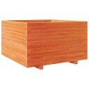  Plantekasse voksbrun 80x80x49,5 cm heltre furu