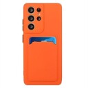 Samsung Galaxy S23 Ultra 5G TPU-deksel med Kortholder Oransje
