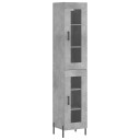 vidaXL Highboard betonggrå 34,5x34x180 cm konstruert tre 8720845488598