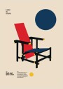 Red and Blue Chair Plakat / 50x70