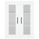 vidaXL Highboard hvit 69,5x34x180 cm konstruert tre 8720845476557