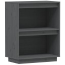 vidaXL Konsollskap grå 60x34x75 cm heltre furu