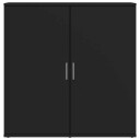  Skjenk svart 79x38x80 cm konstruert tre