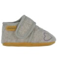 En Fant Wool Slippers W. Embroidery - Grey - 21\22