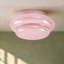Leilani taklampe rosa E27 Ø 35 cm glass – Lucande   Stue   Design   Med en lyskilde