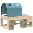  Seng med tunnel 4 pcs Sonoma eik og lyseblå Konstruert tre