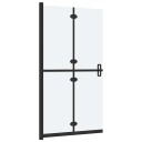 Sammenleggbar dusjvegg med frostet ESG-glass 70x190 cm