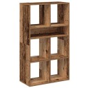 Bokhylle gammelt tre 66x31x112 cm konstruert tre