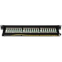 Helos Patch Panel Rack Montierbar Rj-45 X 24 Schwarz 1U 48.3 Cm 19"