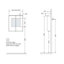 Macro Design Heart Speilskap R-belysning Svart eik / 60cm
