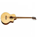 Ortega D7CE-5 5-strengad Akustisk bass Med mikrofon Cutaway Natural