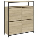  Skoskap med 4 vippeskuffer sonoma eik 100x34x112 cm 8721012386082