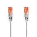 Nedis CAT6 Nettverkskabel RJ45 Hann U/utp 20,0 M Runde PVC Grå Merkelapp