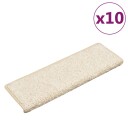 vidaXL Trappematter 10 stk 65x21x4 cm hvit