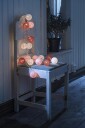 Konstsmide 3134-503 Lysslynge Garnkuler, Hvite/Røde/Rosa 16 Stk