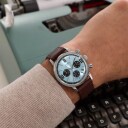 Timex Marlin Quartz Chronograph Leather 40mm Ice Blue Dial