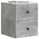  Vegghengt Nattbord med skuff 2 pcs Betonggrå 33 x 34,5 x 40 cm