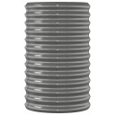 vidaXL Plantekasse pulverlakkert stål 114x40x68 cm grå