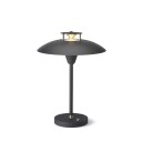 Stepp 1-2-3 bordlampe oppladbar  IP54 Svart
