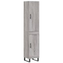 vidaXL Highboard grå sonoma 34,5x34x180 cm konstruert tre 8720845485573