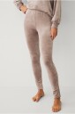 Ellos Collection Leggings i velur Beige