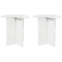 vidaXL Sidetabell 2 pcs Høgglans hvit Ø 39 x 38 cm Konstruert tre