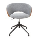 Kontorstol HOME4YOU Karina Uten hjul, beige/lysebrun - beige/lysebrun