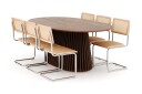 Scandinavian Choice Peyra Spisebord 200 cm Ovalt med 6 stk Build Matstkolar Valnøtt