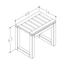 Korsbakken Benk 48 cm Lys Eik