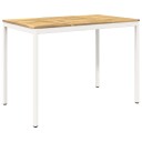 vidaXL Hagebarbord NAARDEN Hvit 147 x 88,5 x 105 cm Solid akasietre