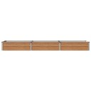 vidaXL Hevet Hagebed Treet Brown 240 x 40 x 24 cm kaldvalset stål
