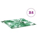  Stolputer 4 pcs Blad mønster 50 x 50 x 4 cm Oxford Stoff