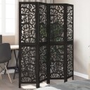  Romdeler 4 paneler svart heltre keisertre 8721012074507