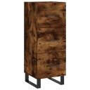 vidaXL Skjenk røkt eik 34,5x34x90 cm konstruert tre