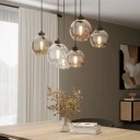 TK Lighting Cubus 6 Pendel Clear/Smoke/Amber Euluna