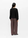OBJLAILA L/S V NECK TOP BLACK