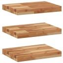 Flytende hyller 3 stk 40x30x4 cm oljebehandlet heltre akasie