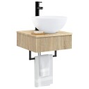  Vegghengt vask Sonoma eik 40 x 41 x 40,5 cm Konstruert tre