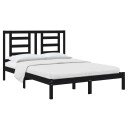 vidaXL Sengeramme svart heltre furu 140x190 cm