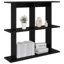 vidaXL Vegghylle Veggmontert Svart eik 100 x 20 x 75 cm Konstruert tre