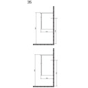 Svedbergs Poem Plan Servantskap Slim D35 med 1 Skuff Ren eik / 80cm Push Open SV-3358131-P