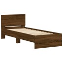 vidaXL Sengeramme med hodegavl brun eik 90x200 cm konstruert tre 8721012239807