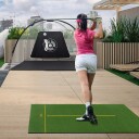 Golfslagmatte med 2 gummi tees 2 justeringsstaver og 6 tee posisjoner 152 x 92 cm tykkelse 32 mm