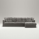 Decotique Le Grand Air 3 Seter Sofa Lin Divan Høyre Smokey Granite