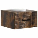  Vegghengt Nattbord Røkt Eik 34,5 x 33 x 20 cm Konstruert tre